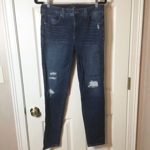 MiracleBody by Miraclesuit Distressed Stretchy Skinny Jeans - Size 8